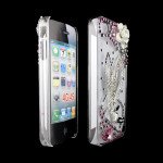 Wholesale iPhone 4S 4 3D Clear Crystal Fairy Diamond Case (Silver)